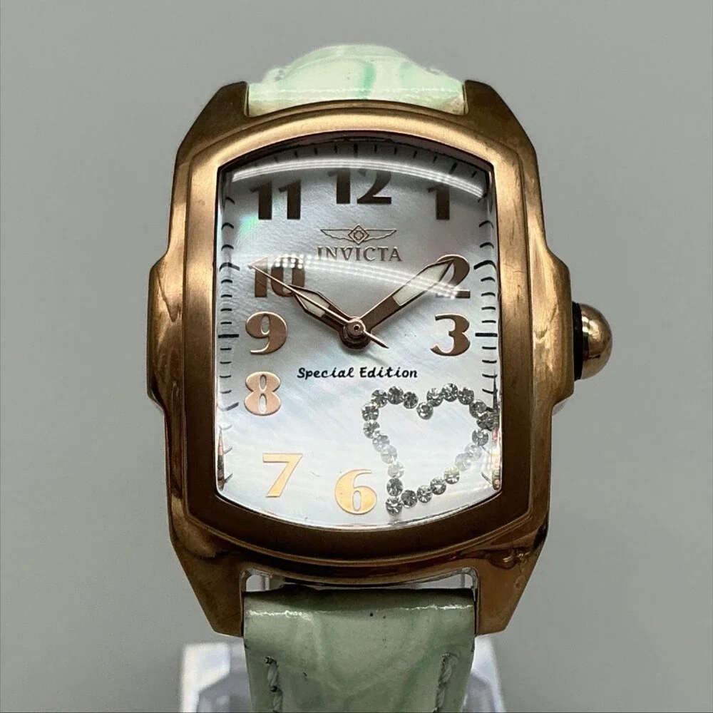 Invicta Lupah Womens Watch 29mm White Dial Special Edition Heart New Battery